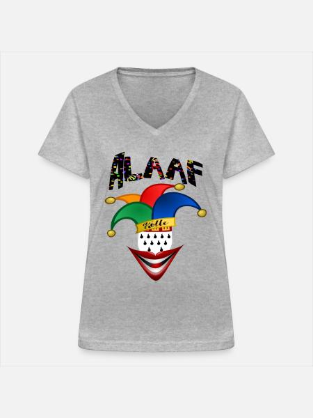 Karneval Kölle Alaaf - Frauen-T-Shirt mit V-Ausschnitt - Grau meliert