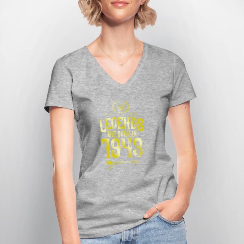 1943 legends born in Women's V-neck T-shirt