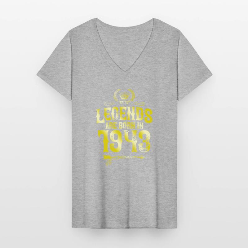 1943 legends born in Women's V-neck T-shirt
