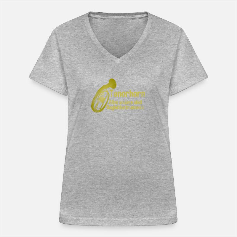 Tenor horn - everything else is accompanying instruments - Women's V-neck T-shirt - sports grey
