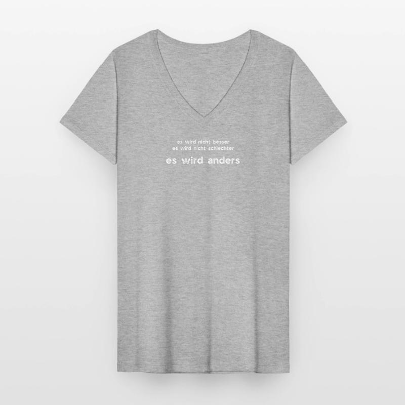 eswirdanders Frauen-T-Shirt mit V-Ausschnitt