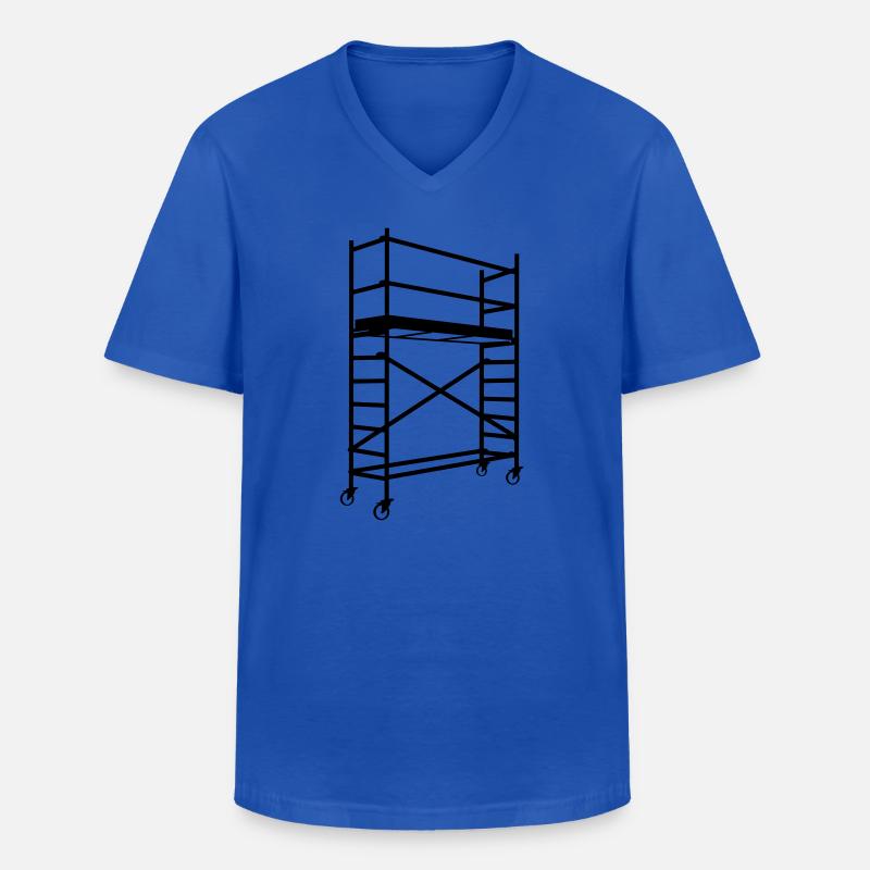 Gerüst mit Rädern – Schattenbild - Männer-T-Shirt mit V-Ausschnitt - Royalblau