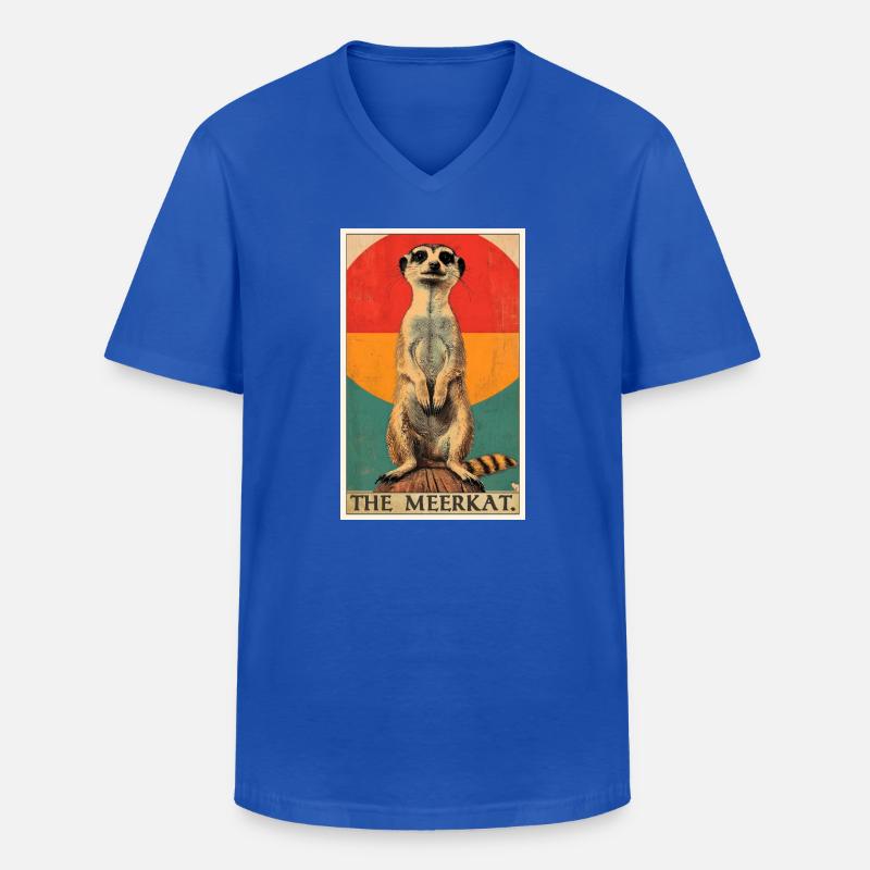 Meerkat Erdmännchen - Männer-T-Shirt mit V-Ausschnitt - Royalblau