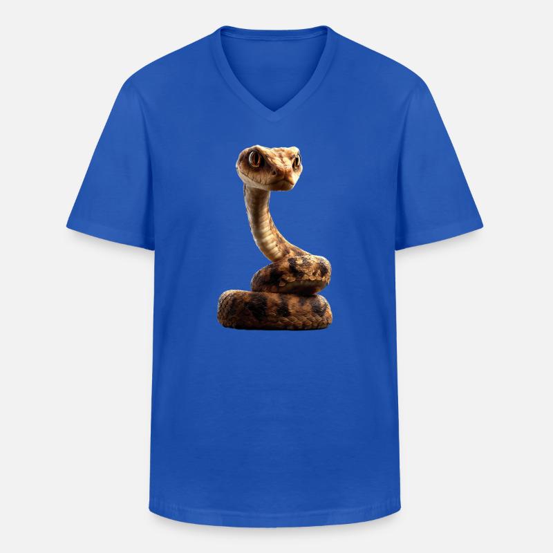 snake, python, cobra, rattlesnake, snakes - Men's V-Neck T-Shirt - royal blue