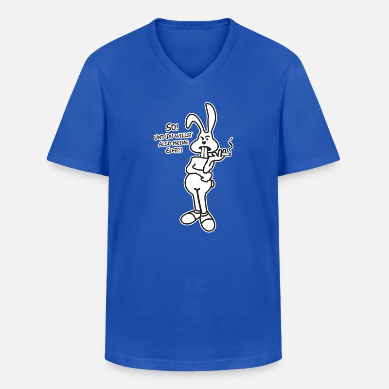 Osterhase Spruch - Männer-T-Shirt mit V-Ausschnitt - Royalblau