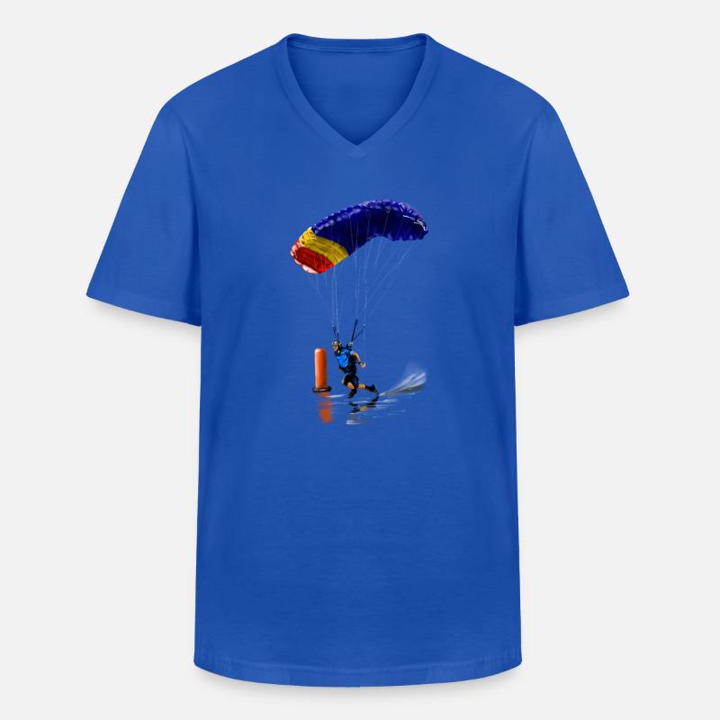Swooping - Männer-T-Shirt mit V-Ausschnitt - Royalblau