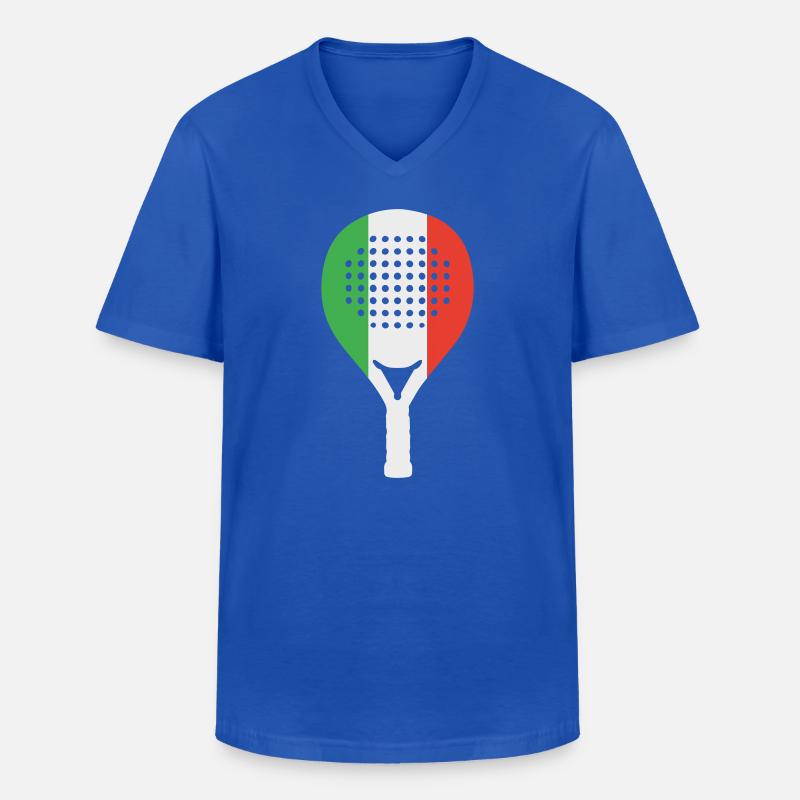 Padel-Italia - Männer-T-Shirt mit V-Ausschnitt - Royalblau