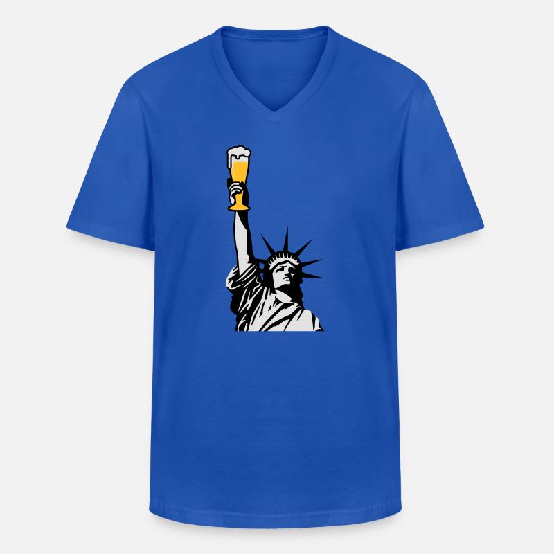 Freibier - Männer-T-Shirt mit V-Ausschnitt - Royalblau