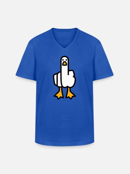 Oie de déclaration - T-shirt col V Homme - bleu royal