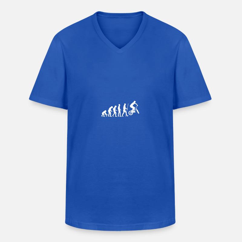 Evolution BMX - Männer-T-Shirt mit V-Ausschnitt - Royalblau