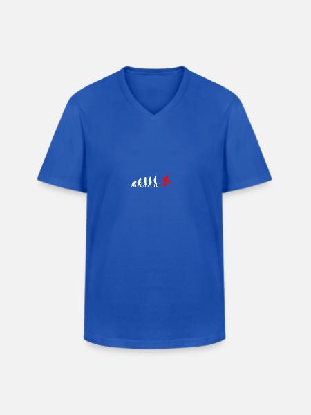EVOLUTION bicycle cycling bike - Men's V-Neck T-Shirt - royal blue
