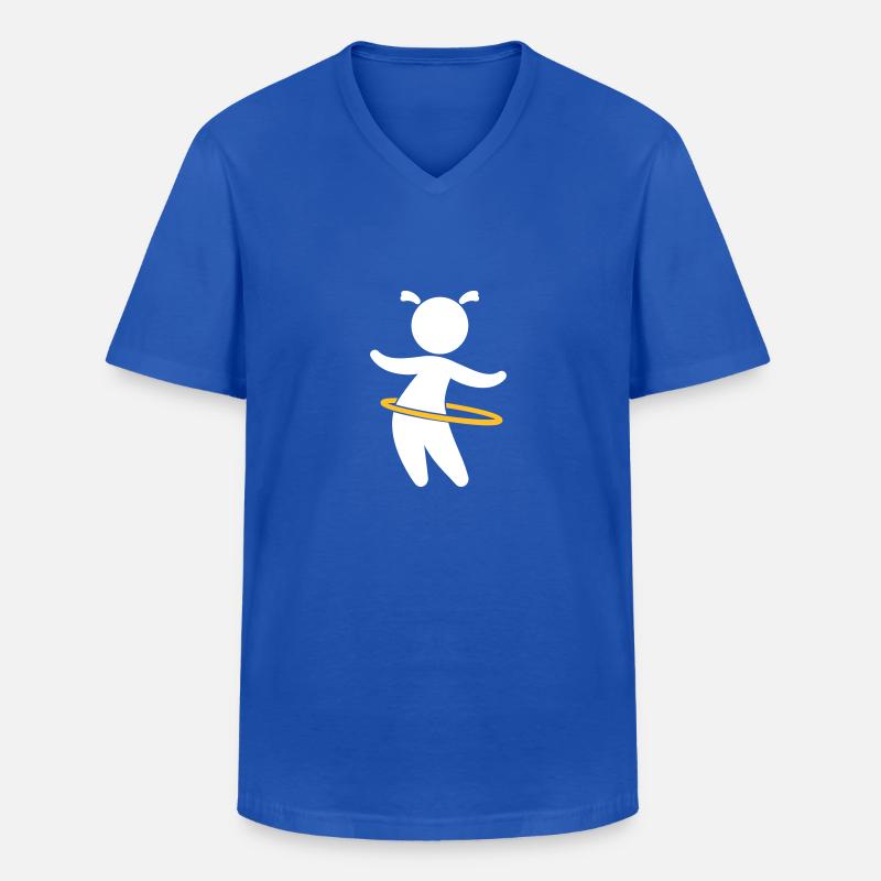 Kind spielt mit Hoolahoop - Männer-T-Shirt mit V-Ausschnitt - Royalblau
