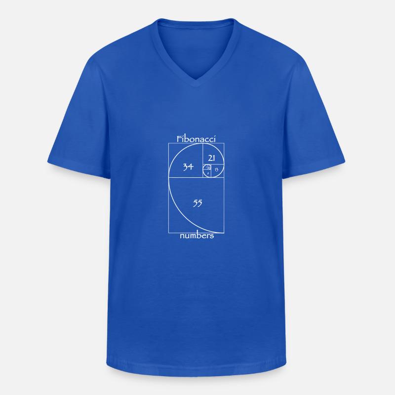Fibonacci-Zahlen - Männer-T-Shirt mit V-Ausschnitt - Royalblau