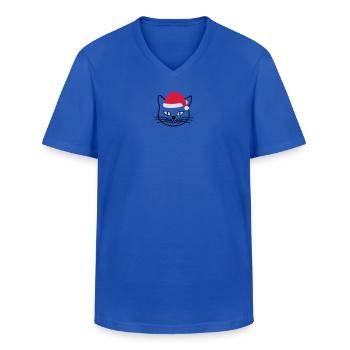 Nicholas Kitteh - Men's V-Neck T-Shirt - royal blue - Front - AI Model Male 178 dark (178cm)