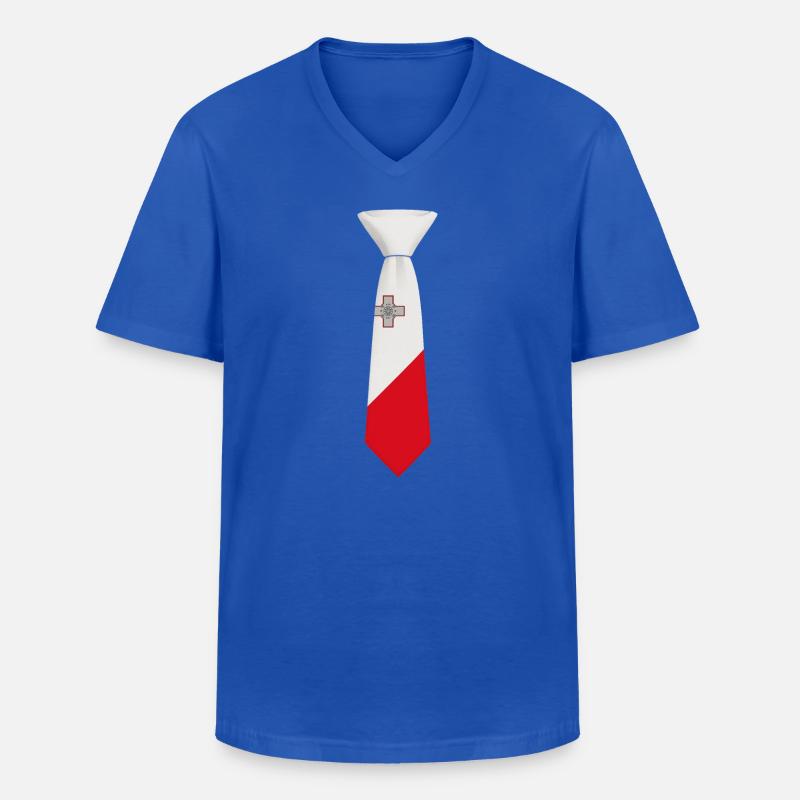 Norway Tie – Flaggendesign - Männer-T-Shirt mit V-Ausschnitt - Royalblau