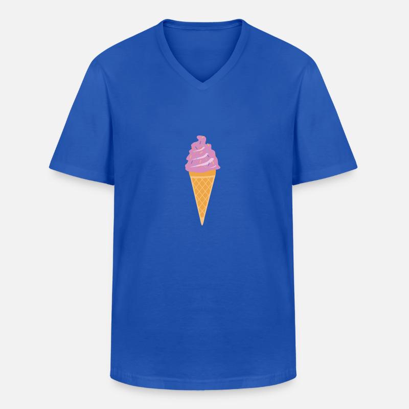 EIS - Männer-T-Shirt mit V-Ausschnitt - Royalblau