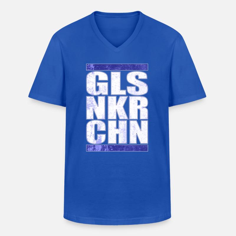 GLSNKRCHN Gelsenkirchen Schalke Geschenkidee - Männer-T-Shirt mit V-Ausschnitt - Royalblau
