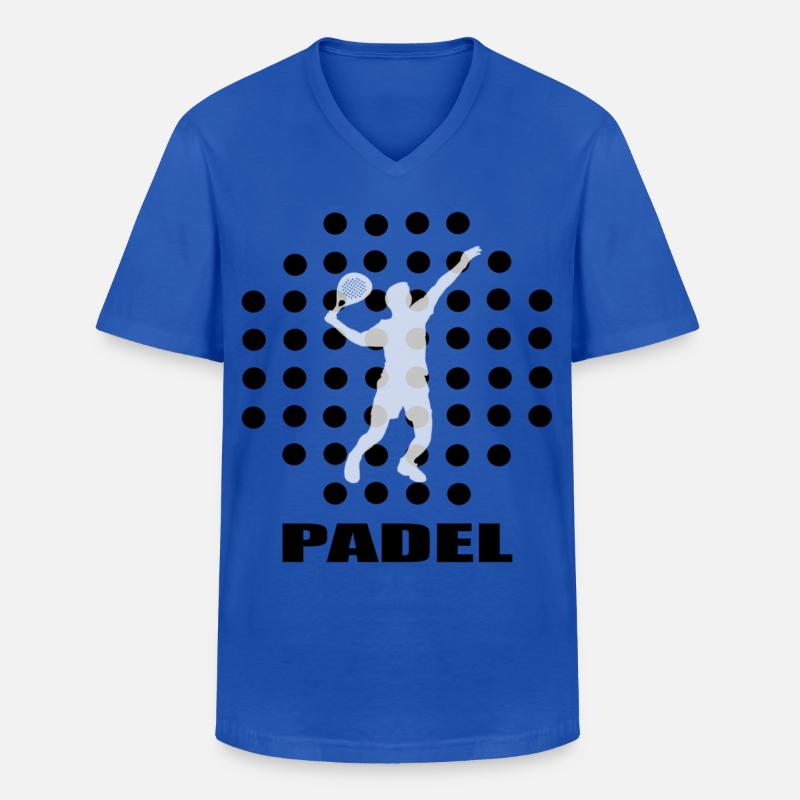 Padel - Männer-T-Shirt mit V-Ausschnitt - Royalblau