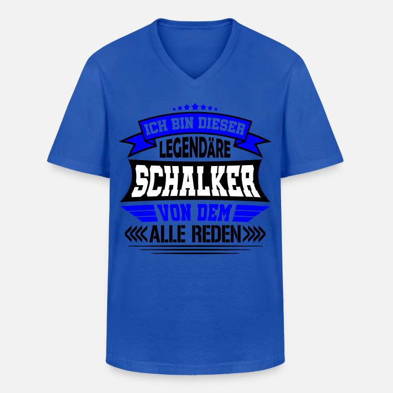 Legendärer Schalker | Farben änderbar - Männer-T-Shirt mit V-Ausschnitt - Royalblau