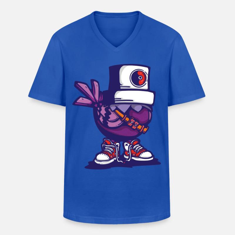 Vogel-Mütze - Männer-T-Shirt mit V-Ausschnitt - Royalblau