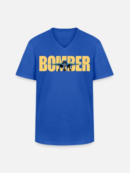 Bomber Su-34 - Men's V-Neck T-Shirt - royal blue