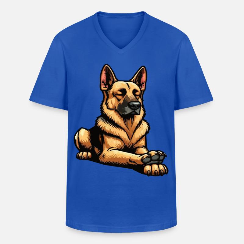 Deutscher Schäferhund Schäferhunde Schäferhunde - Männer-T-Shirt mit V-Ausschnitt - Royalblau