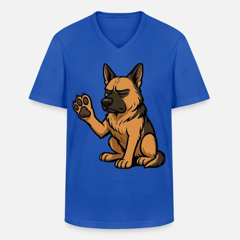 Deutscher Schäferhund Schäferhunde Schäferhunde - Männer-T-Shirt mit V-Ausschnitt - Royalblau