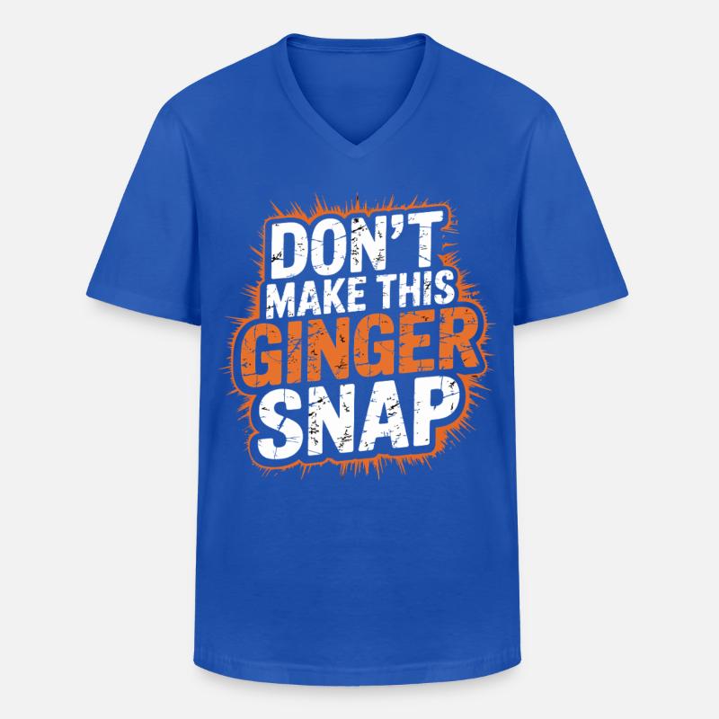 Don't Make This Ginger Snap - Männer-T-Shirt mit V-Ausschnitt - Royalblau