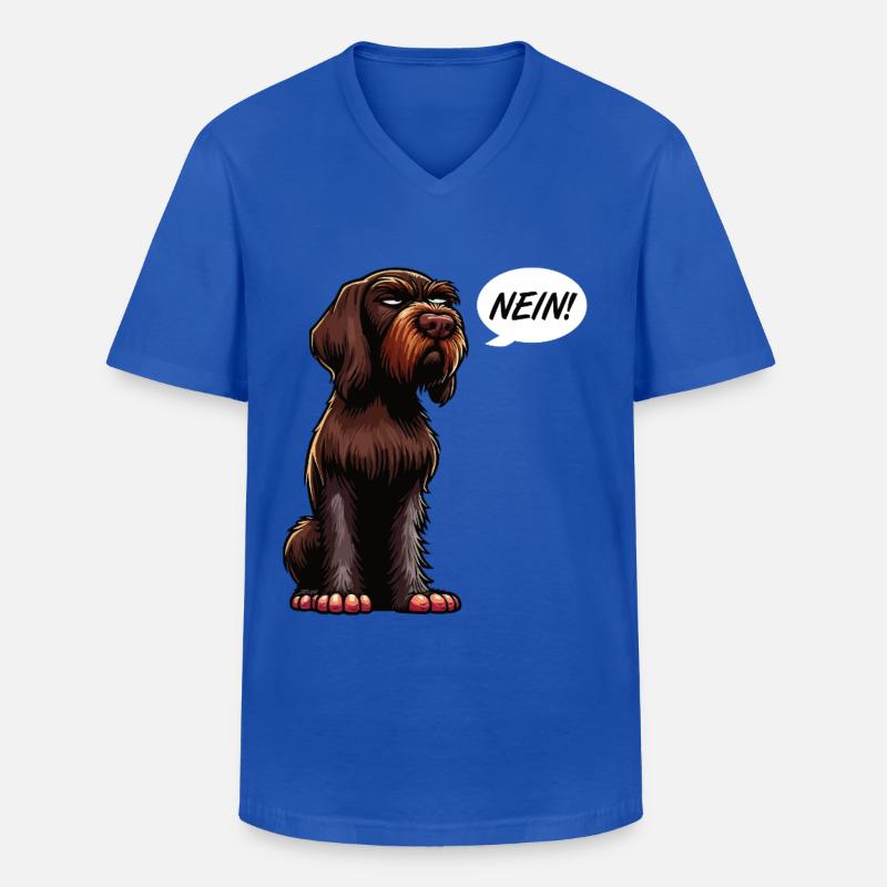 Nein Deutsch Drahthaar Deutsch-Drahthaar Besitzer - Männer-T-Shirt mit V-Ausschnitt - Royalblau