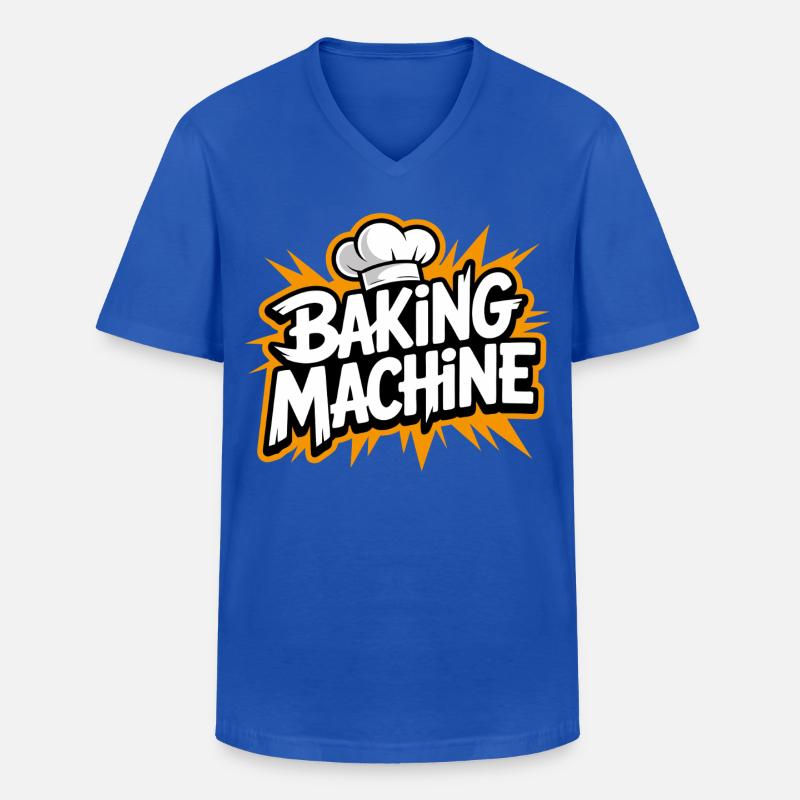 Baking Machine Fun - Männer-T-Shirt mit V-Ausschnitt - Royalblau