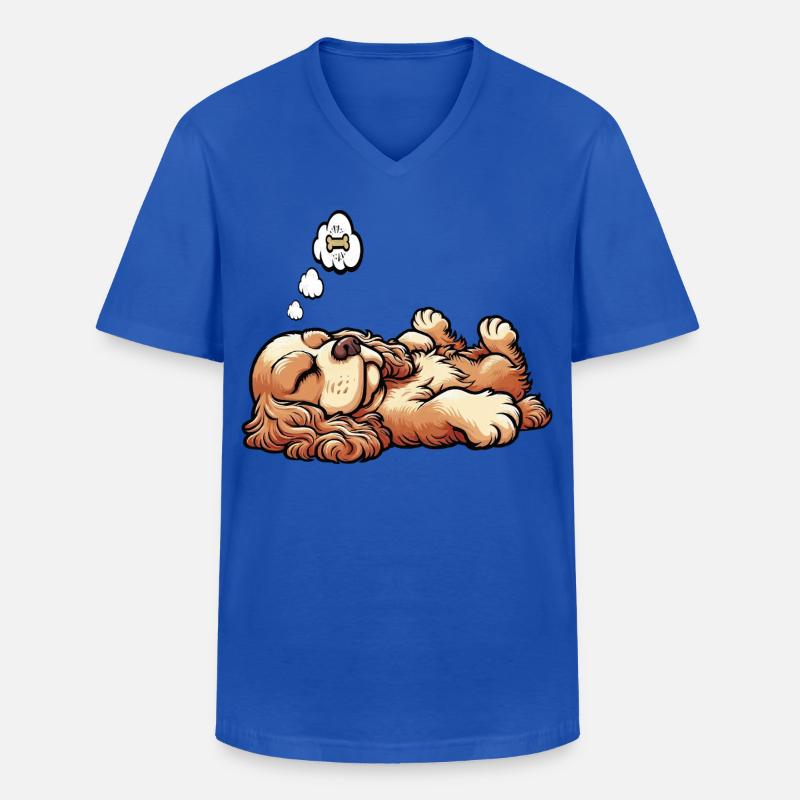 Cocker Spaniel Cockerhund Cocker Spaniel Besitzer - Männer-T-Shirt mit V-Ausschnitt - Royalblau