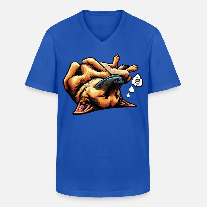 Deutscher Schäferhund Schäferhunde Schäferhunde - Männer-T-Shirt mit V-Ausschnitt - Royalblau