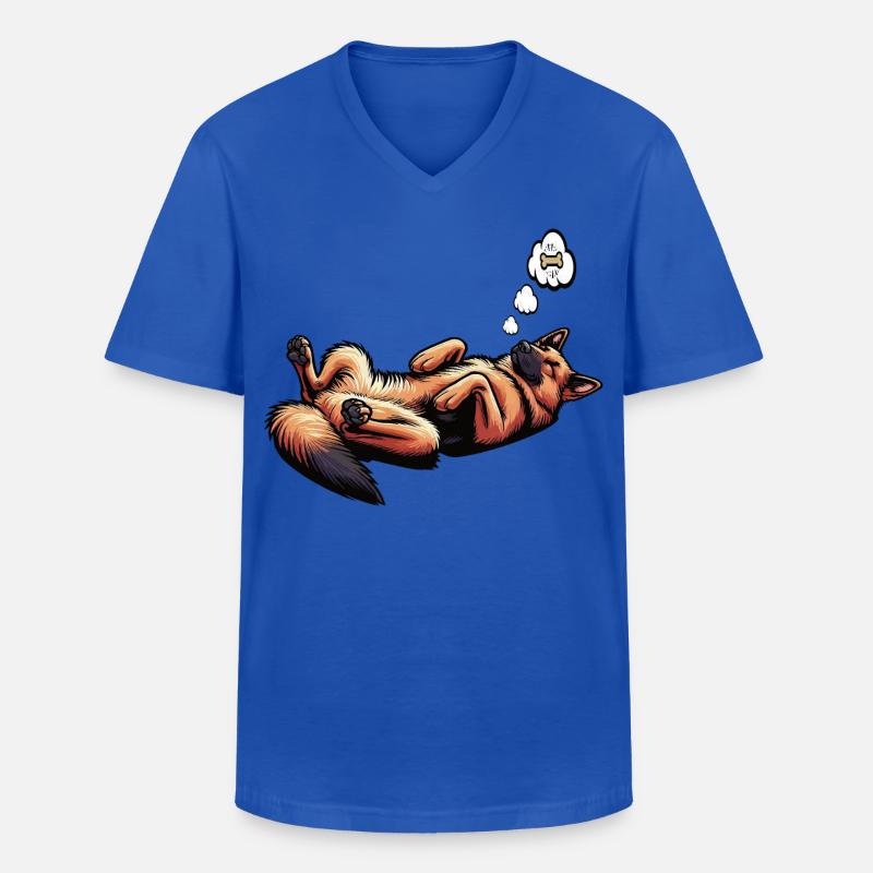 Deutscher Schäferhund Schäferhunde Schäferhunde - Männer-T-Shirt mit V-Ausschnitt - Royalblau