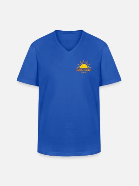 Benissa Espana Sunrise Design - Men's V-Neck T-Shirt - royal blue