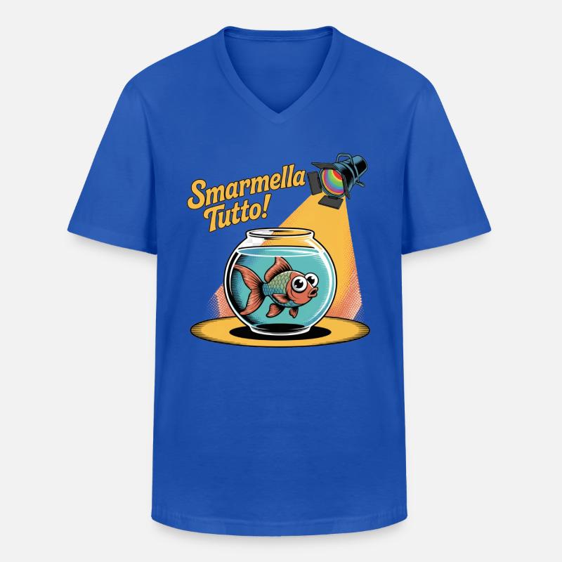 Boris: Smarmella tutto! - Maglietta da uomo classica con scollo a V - blu royal