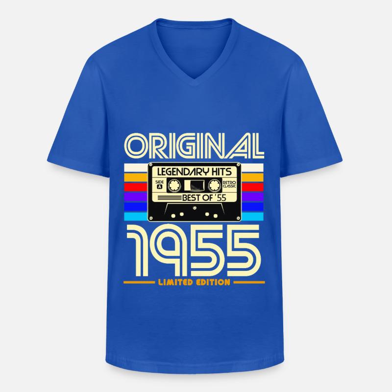 Originale Retro-Hits von 1955 - Männer-T-Shirt mit V-Ausschnitt - Royalblau