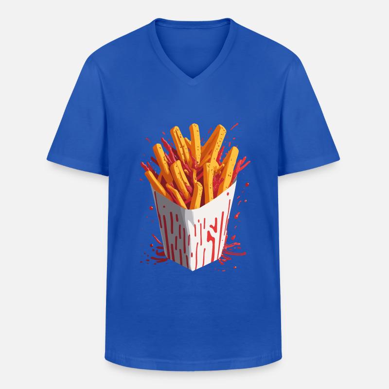 Explosive Chips - Men's V-Neck T-Shirt - royal blue