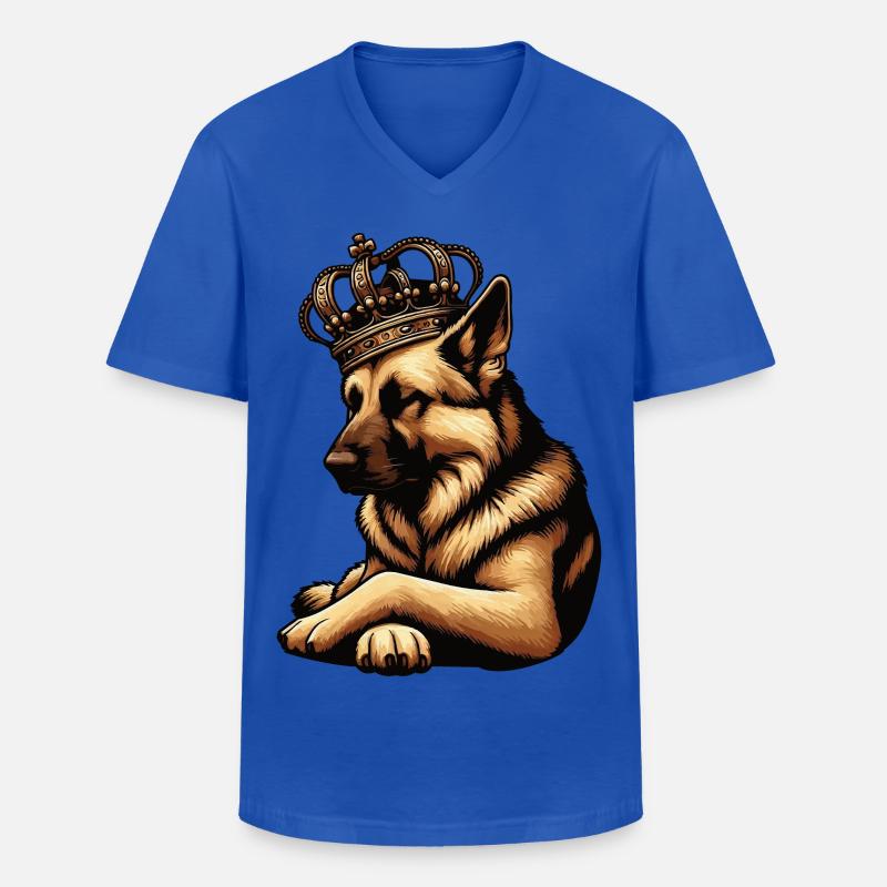 Deutscher Schäferhund Schäferhunde Schäferhunde - Männer-T-Shirt mit V-Ausschnitt - Royalblau