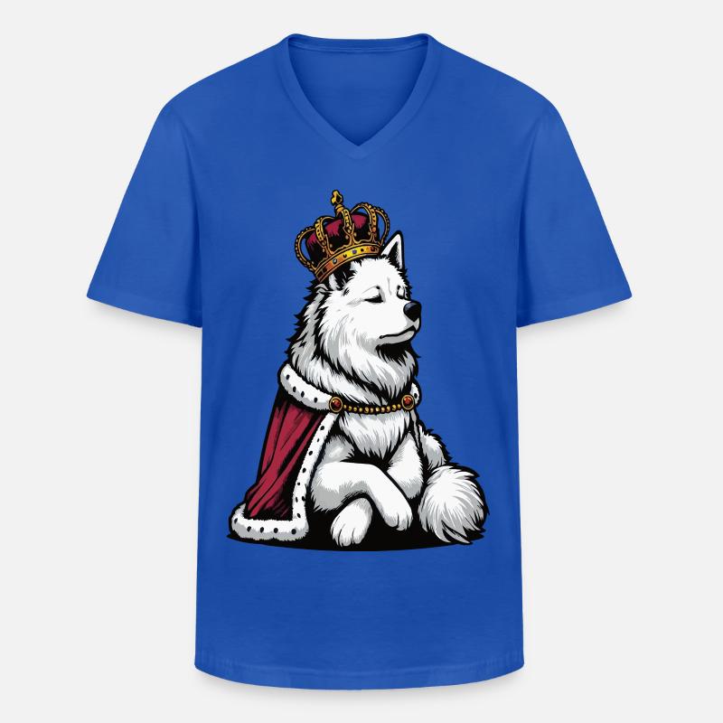 Weißer Schäferhund Schäferhund Schäferhunde - Männer-T-Shirt mit V-Ausschnitt - Royalblau