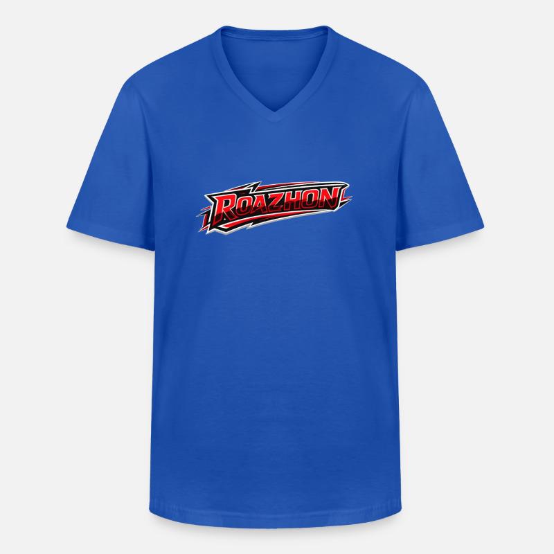 ROAZHON - Männer-T-Shirt mit V-Ausschnitt - Royalblau
