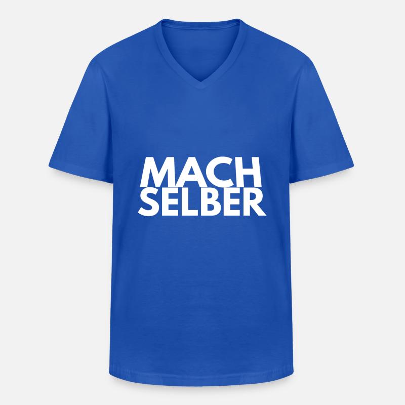 mach selber - Männer-T-Shirt mit V-Ausschnitt - Royalblau
