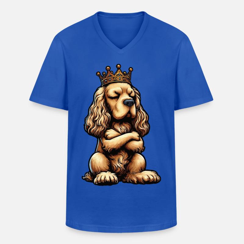 Cocker Spaniel Cockerhund Cocker Spaniel Besitzer - Männer-T-Shirt mit V-Ausschnitt - Royalblau