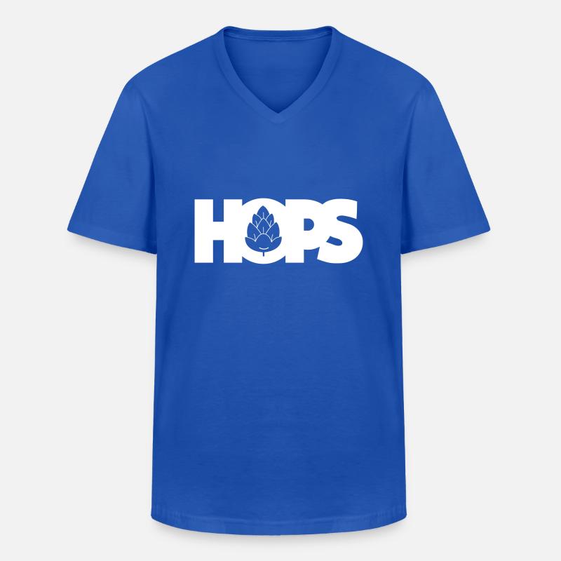 hops - Männer-T-Shirt mit V-Ausschnitt - Royalblau