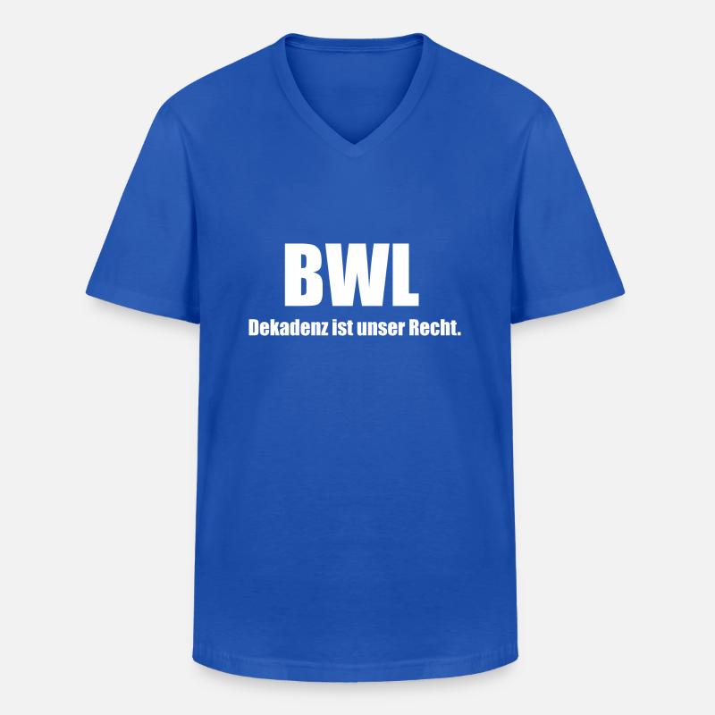Dekadenz BWL - Männer-T-Shirt mit V-Ausschnitt - Royalblau