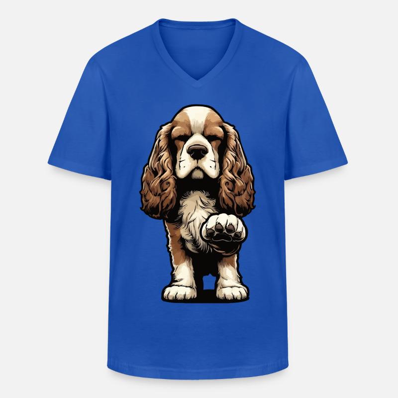 Cocker Spaniel Cockerhund Cocker Spaniel Besitzer - Männer-T-Shirt mit V-Ausschnitt - Royalblau