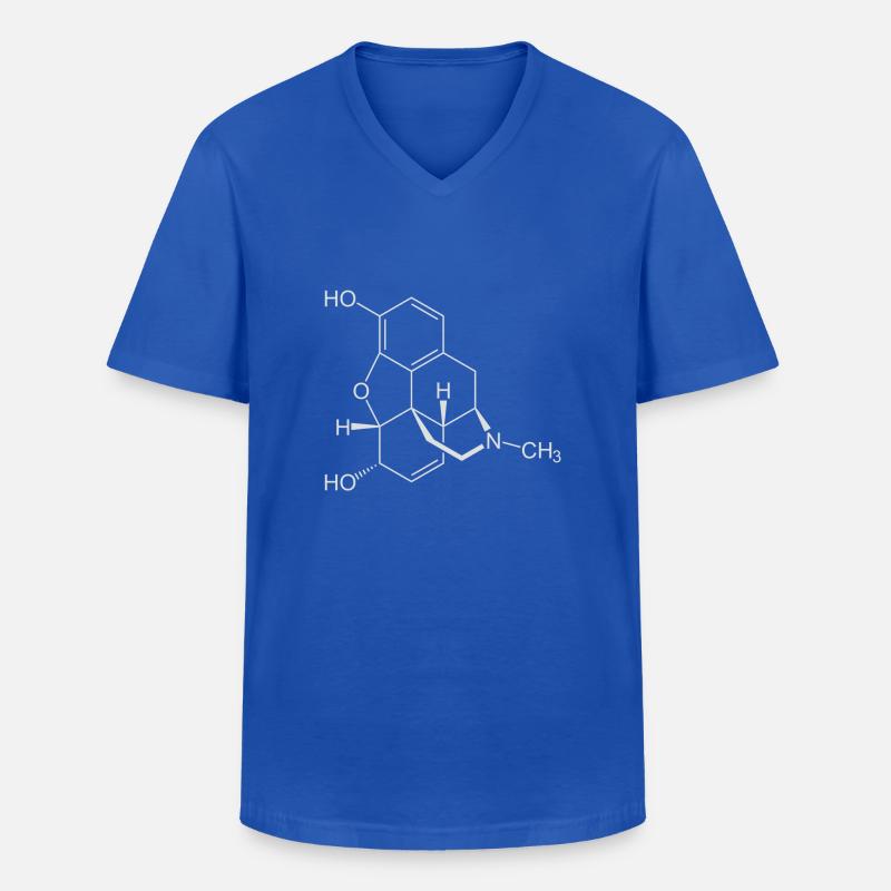 Morphine structural formula - Men's V-Neck T-Shirt - royal blue