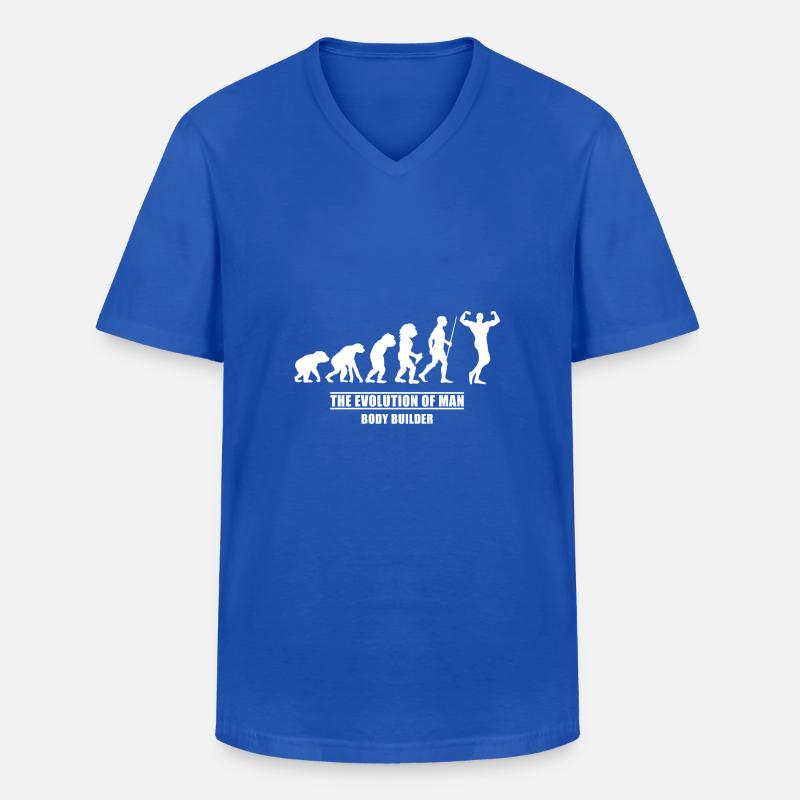 Evolution weight training - Men's V-Neck T-Shirt - royal blue