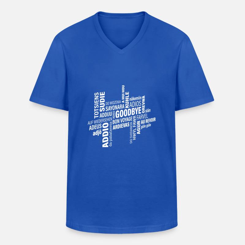 Goodbye - Männer-T-Shirt mit V-Ausschnitt - Royalblau