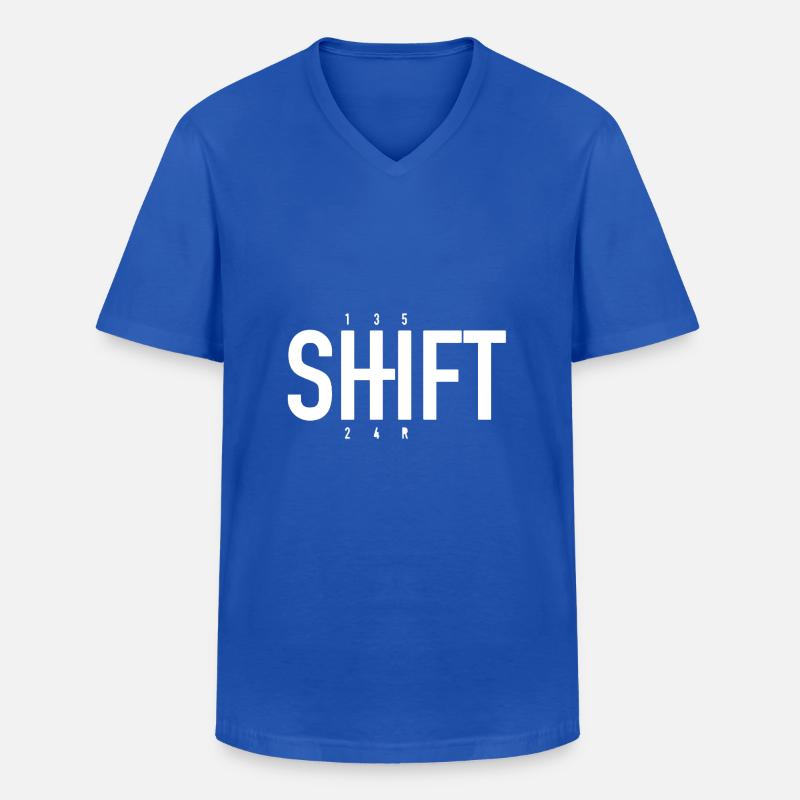 SHIFT - Auto design - Männer-T-Shirt mit V-Ausschnitt - Royalblau