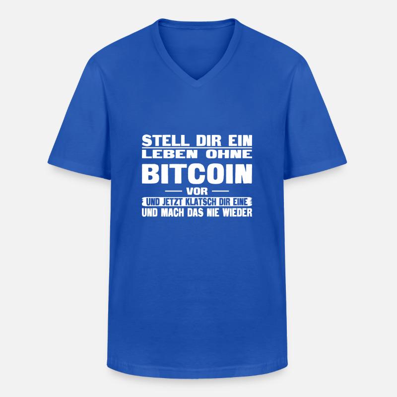 Leben ohne Bitcoin - Männer-T-Shirt mit V-Ausschnitt - Royalblau